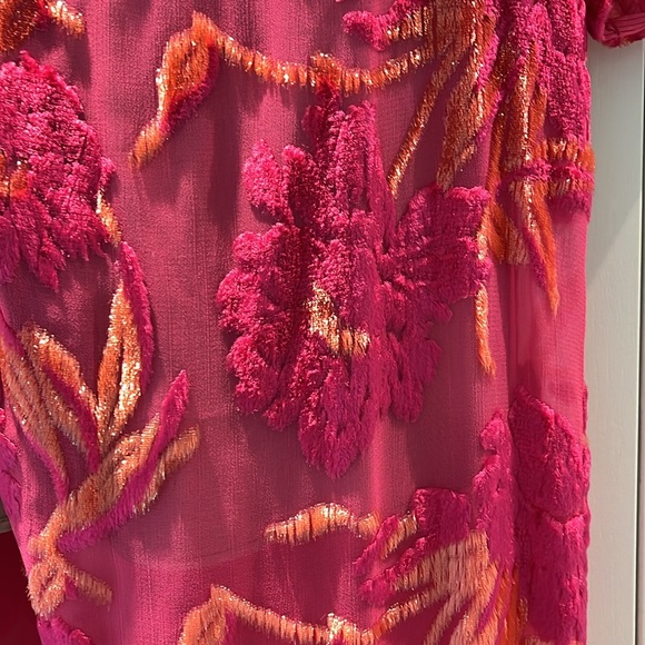 Fleur du Mal Fil Coupe Long Wrap Dress, Gia Pink, 2 - Picture 4 of 12